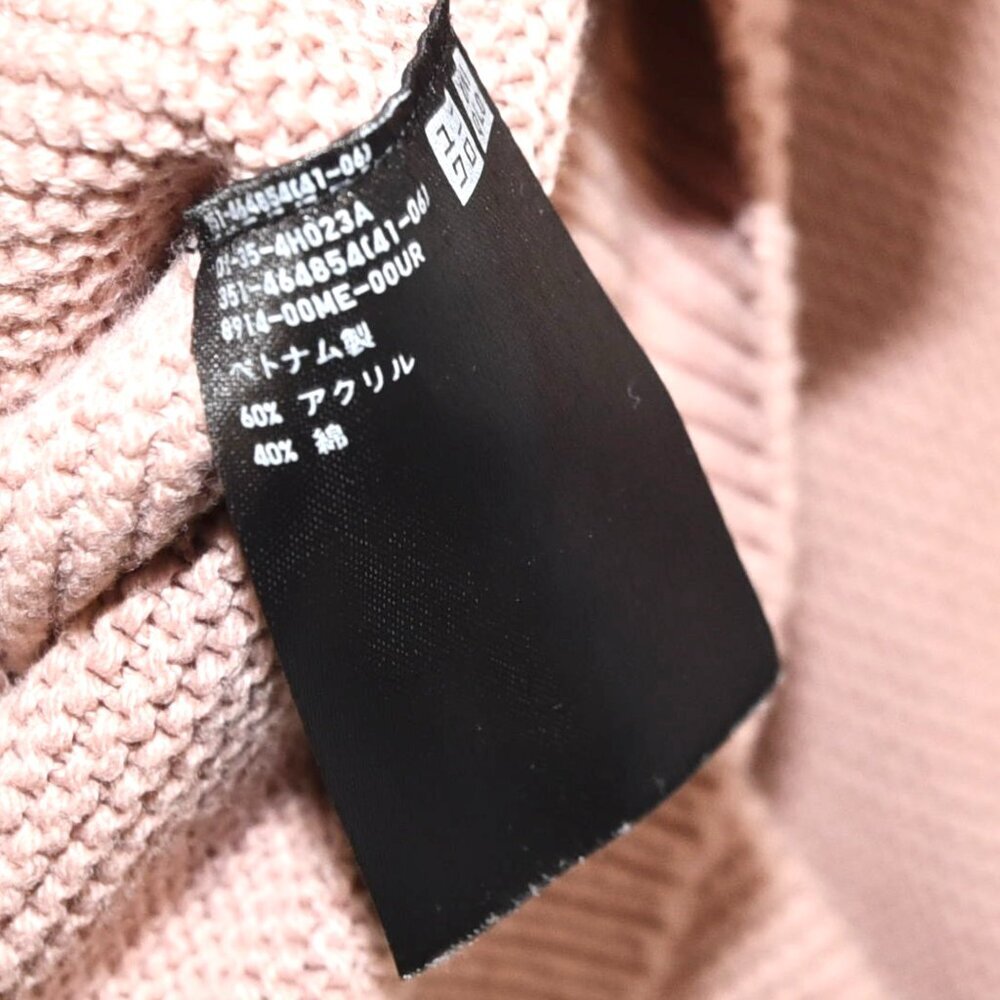 Uniqlo Pink Knit Sweater Crewneck Minimalist Soft Casual Cozy Layer M - Picture 7 of 7